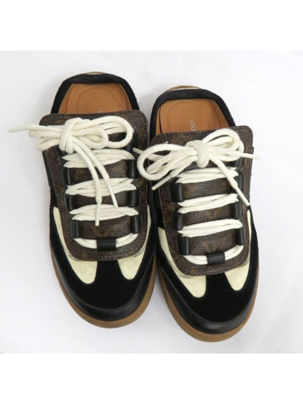 Louis Vuitton Ruth Line Sneakers 1 Abvq8 Monogram 37.5 Noir Black - Picture 2 of 10
